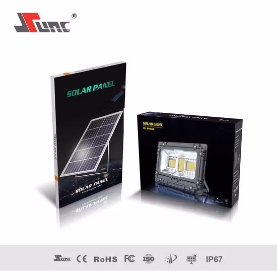100W Solar Powered Motion Activated LED Security Flood Lights