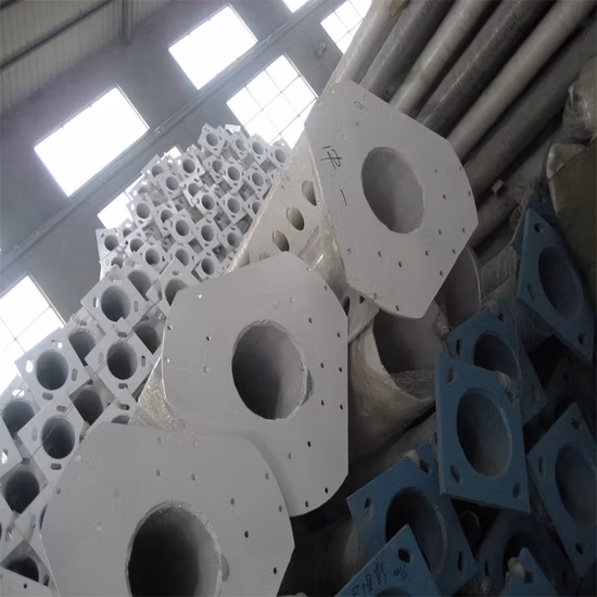 Galvanized Security Monitoring CCTV Camera Mounted Steel Pole