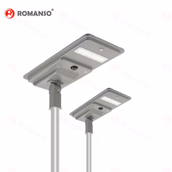 Smart Street Lighting System with Pole Road Light IP66 Waterproof 180lm/W Solar Street Lights